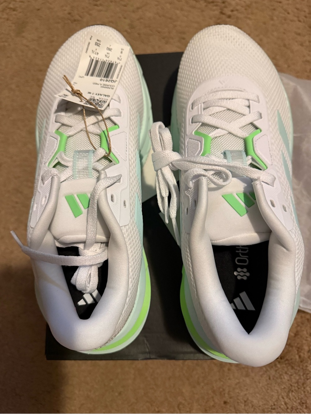 adidas White & Mint Green Women’s Running Sneakers